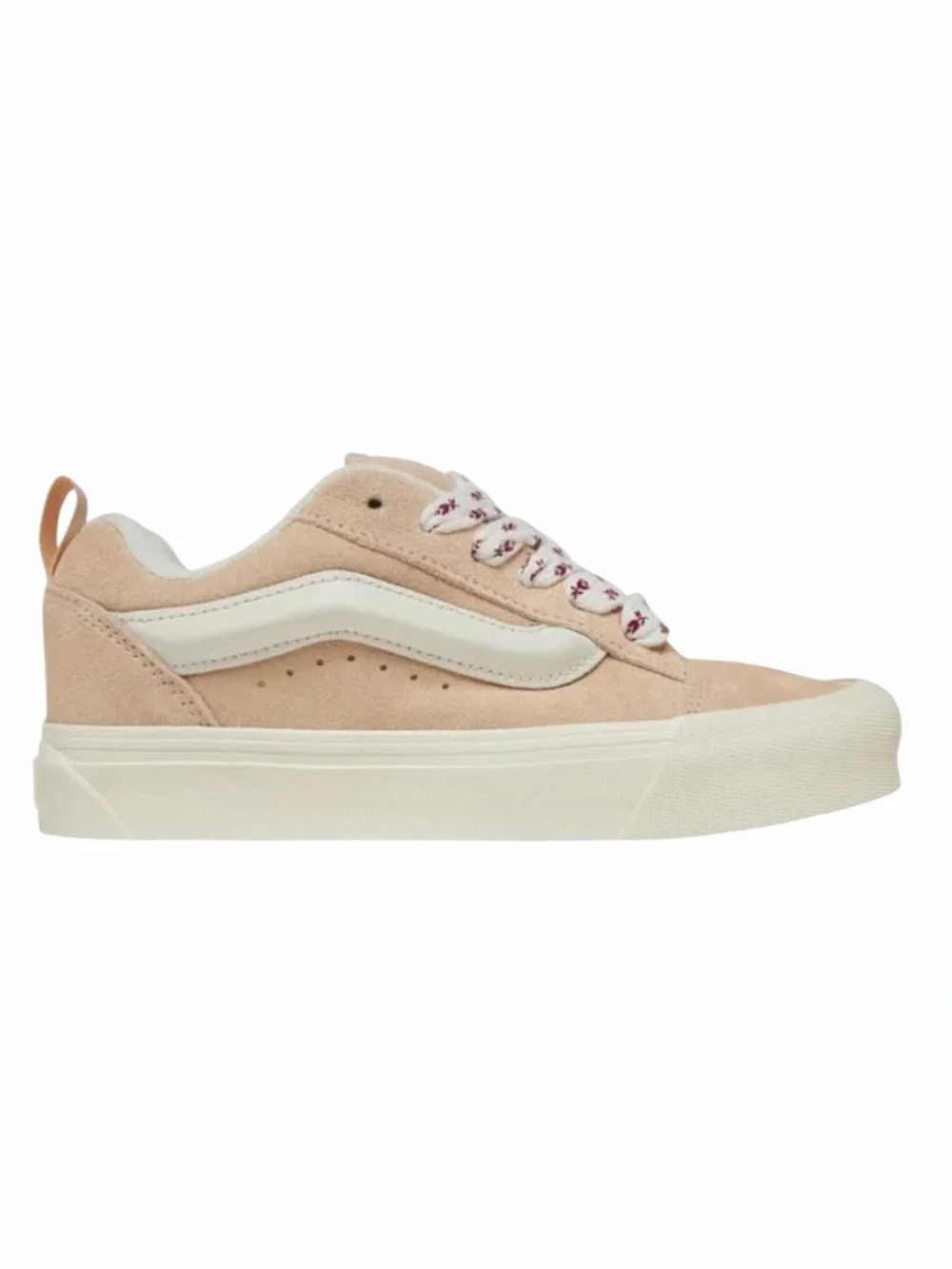 Vans Knu‎ Skool Pink 9.5 Womens Chunky Sneakers NEW Floral Cream